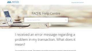 
                            5. I received an error message regarding a problem in my ... - Help Centre