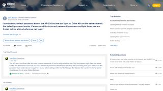 
                            4. I used admin/default password access the AP-230 but we don ...