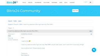 
                            4. I want my salesman after login see only (The CRM ) - Bitrix24: Forum
