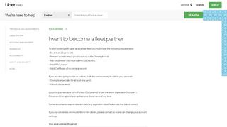 
                            1. I want to become a fleet partner | Uber