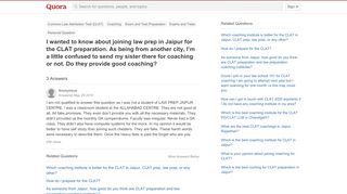 
                            9. I wanted to know about joining law prep in Jaipur for the ...