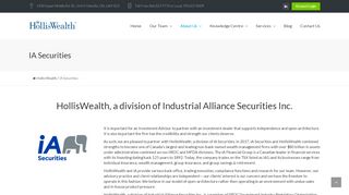 
                            3. IA Securities - Hollis Wealth