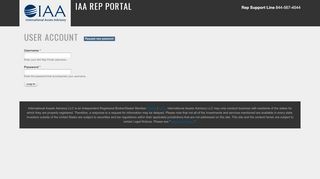 
                            9. IAA Rep Portal: User account