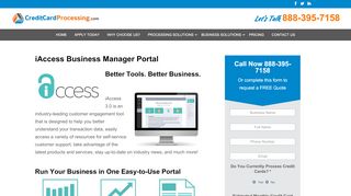 
                            2. iAccess Business Manager Portal - CreditCardProcessing.com