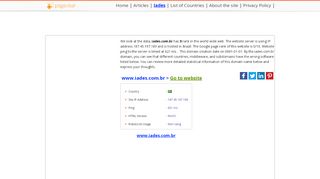 
                            4. iades.com.br : traffic statistics, rank, page speed, seo ...