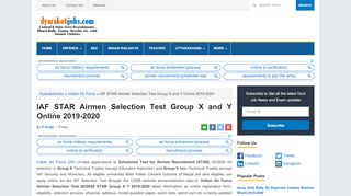 
                            9. IAF STAR Airmen Selection Test Group X and Y Online 2019-2020