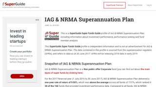 
                            3. IAG & NRMA Superannuation Plan - Super Funds Guide