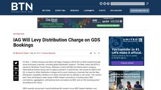 
                            6. IAG Will Levy Distribution Charge on GDS Bookings: Business Travel ...