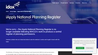 
                            3. iApply National Planning Register - Idox