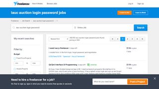 
                            7. Iauc auction login password Jobs, Employment | Freelancer