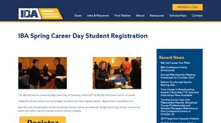 
                            7. IBA Spring Career Day Student Registration – Indiana Broadcasters ...