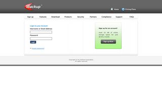 
                            4. IBackup Professional - Login to your online backup account