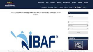 
                            4. IBAF introduces Management System to improve ... - WBSC
