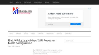 
                            11. iBall WRB303 300Mbps WiFi Repeater Mode configuration