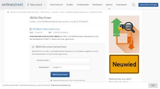 
                            7. IBAN Rechner Volks- und Raiffeisenbank Neuwied …