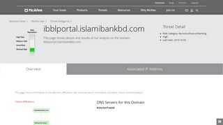
                            7. ibblportal.islamibankbd.com - Domain - McAfee Labs Threat ...