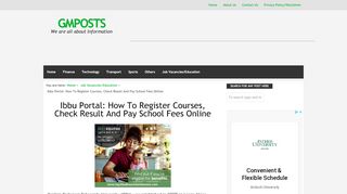 
                            5. Ibbu Portal: How To Register Courses, Check Result And Pay School ...