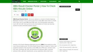 
                            7. IBBU Result Checker Portal | How To Check IBBU Results Online ...