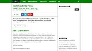 
                            6. IBBU Students Portal - www.portals.ibbu.edu.ng - Schoolinfong.com