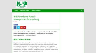 
                            3. IBBU Students Portal - www.portals.ibbu.edu.ng - Students Portal Login