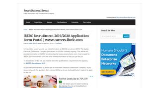 
                            7. IBEDC Recruitment 2019/2020 Application Form Portal | www.careers ...