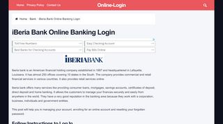 
                            6. iBeria Bank Online Banking Login | Sign In Page