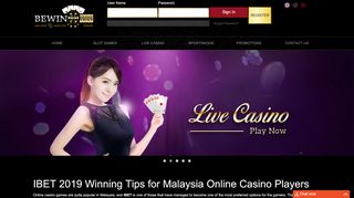 
                            4. iBET Malaysia Best Online Casino, Login or Register Here ...
