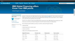 
                            7. IBM Global Financing offers Know Your IBM points - ibm.com