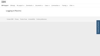 
                            9. IBM Logging in Maximo