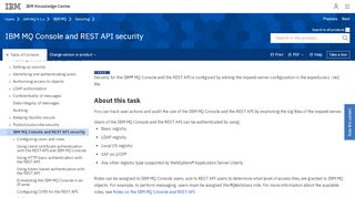 
                            7. IBM MQ Console and REST API security