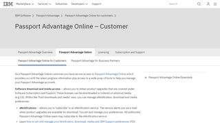 
                            2. IBM Passport Advantage Online - Customer