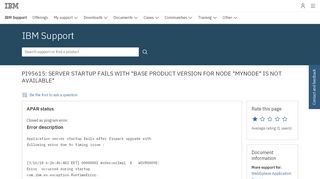 
                            4. IBM PI95615: SERVER STARTUP FAILS WITH 