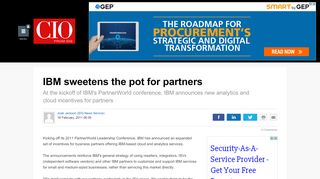 
                            6. IBM sweetens the pot for partners - CIO