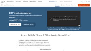 
                            11. IBM Talent Assessments - Overview - United States