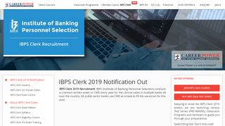 
                            5. IBPS Clerk 2019: IBPS Clerk Notification, Exam Dates, Result