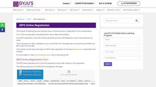 
                            4. IBPS Online Registration For Bank PO, Clerk and Regional ...
