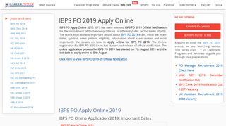 
                            6. IBPS PO 2019 Apply Online: Online Application Form Link