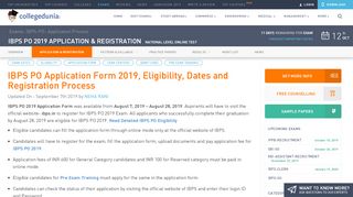 
                            3. IBPS PO 2019 Registration (Open), Application Form, Fees ...