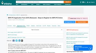 
                            2. IBPS PO Registration, Application Form 2019 (Released ...