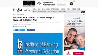 
                            8. IBPS RRB Admit Card 2016 Released at ibps.in: Download ...