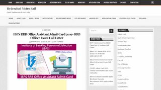 
                            5. IBPS RRB Office Assistant Admit Card 2019- RRB CRP VIII ...