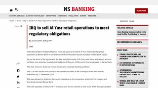 
                            8. IBQ to sell Al Yusr retail operations to meet regulatory ...