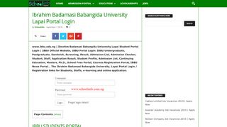 
                            5. Ibrahim Badamasi Babangida University Lapai Portal Login ...