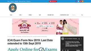 
                            7. ICAI Exam Form Nov 2019: ICAIexam.icai.org Online ...