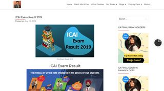 
                            1. ICAI Exam Result 2019: Check New Exam Results Update