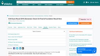 
                            11. ICAI Exam Result 2019 (Declared): Check CA Final ...