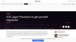 
                            5. ICAI login: Get yourself registered - yourstory.com