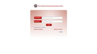
                            6. ICAI :: Login Page - icaionlineregistration.org