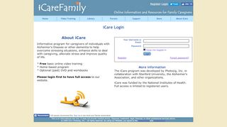 
                            7. iCare Login - iCare for Family Caregivers