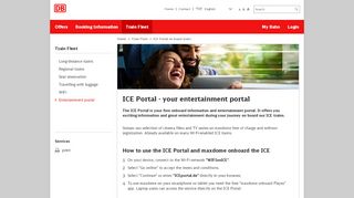 
                            6. ICE Portal: Free information and entertainment on board trains